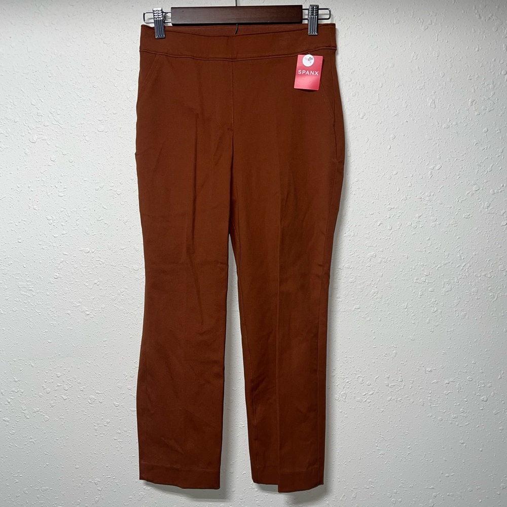 NWT Spanx On-the-Go Ankle Slim Straight Pant Bronze Glow Small‎ Petite